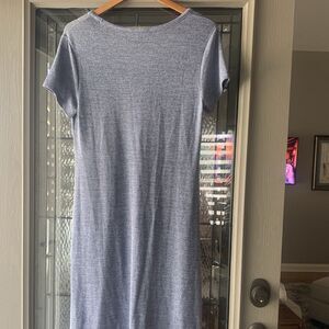 Philosophy Women’s Solid Blue Cottage Core  Dress Stretchy  Large Minimalist